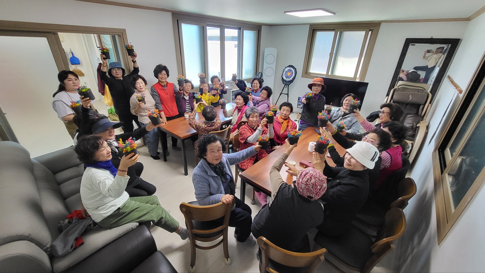 4월 15일 정읍시 태인면 여속마을 커피찌꺼기 환경교육 1차화분만들기 프로그램